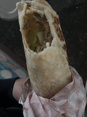 Lamb wrap with the spicy and feta