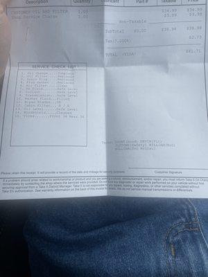 Take 5 Oil Change