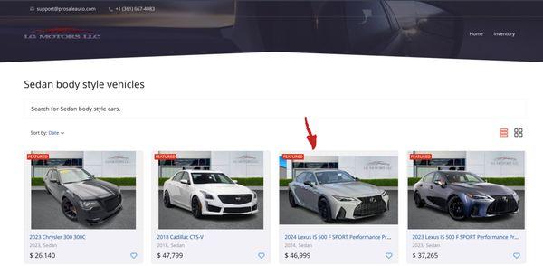 The vehicle was already SOLD, yet still listed for unsuspected buyers to purchase.