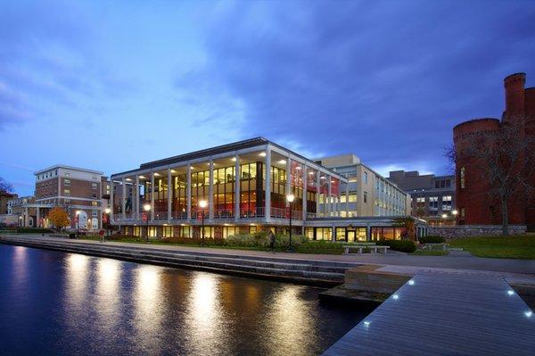 Pyle Center view from Lake Mendota.