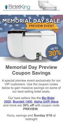 30% off of the exact item I purchased from them.