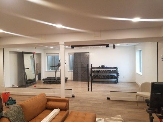 Clear cut glass and shower enclosure