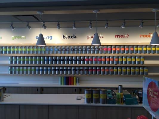 About 150 different teas to experience.