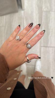 Acrylic flames nail art