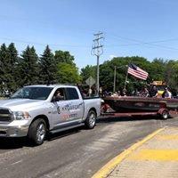 Having a blast participating in 4th of July parade