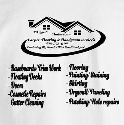 Andersons carpet/Flooring & handyman services
