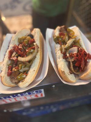 Sausage subs peppers & onions