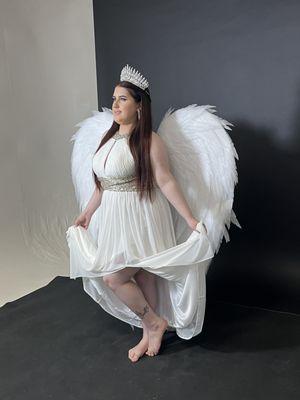 My angel ! we left the angel wings there so any other girl can use and do similar .. gorgeous !