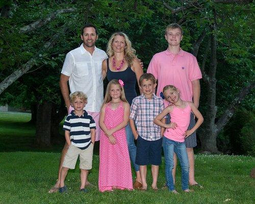 The Straniero Family: Darren, Jill, Jackson, Sutton, Charley, Thomas, AnnaMay