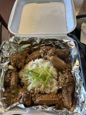 Chicken adobo takeout