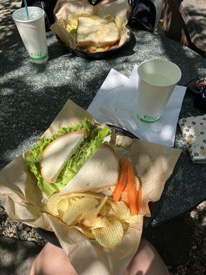 Chicken salad sandwich on GF bread