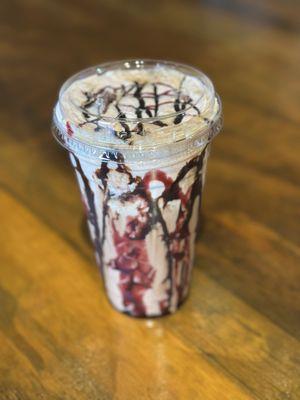 Raspberry Moonshine w/ Raspberry Cold Foam!