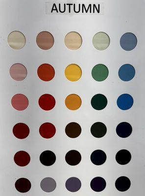 Autumn color palette