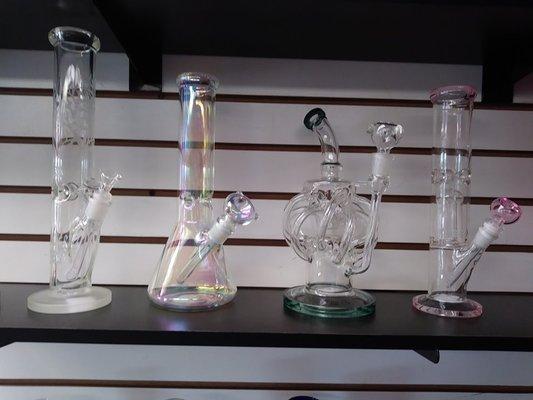 A few beautiful water pipes.