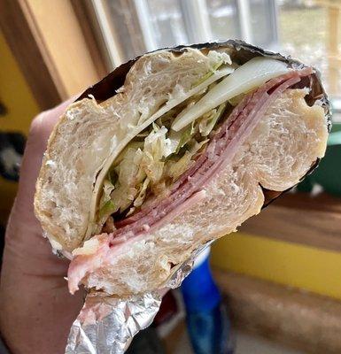 Meditteranean Sandwich with Perfect Bread and Topping.