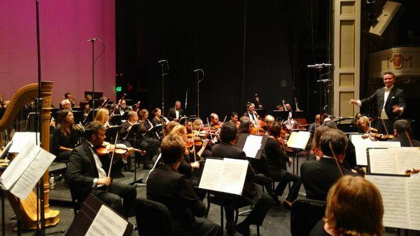 Behind the scenes on concert night.