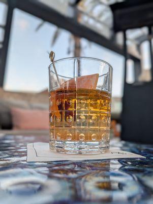 An old fashioned at Spire Bar