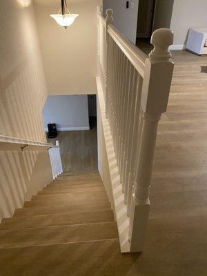 New floors for stairs and upper loft area