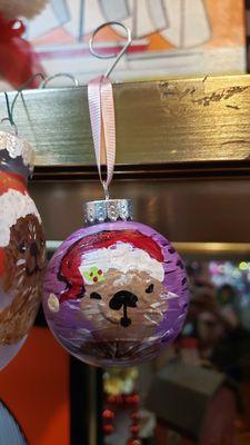 Hand-painted otter ornament