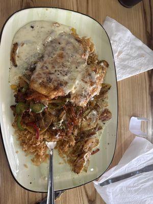 Chicken and rice and vegetables