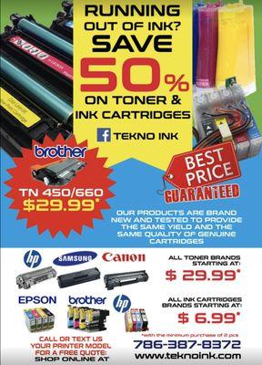 RUNNING OUT OF INK!? CALL TEKNO INK!!!!