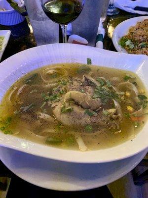 Chicken soup Noodle Soup with Veggies Sopa de Pollo