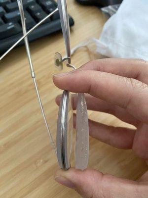 The difference b/w left: wearable (highest index, insurance covers) and right: face-digging (what they mistakenly ordered for me). No comp