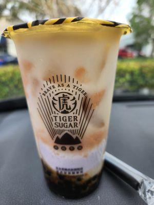 This is the #6 made w/ real Taro (tastes of Sweet Potato). Must shake these Boba drinks 15 times- really hard- before drinking.