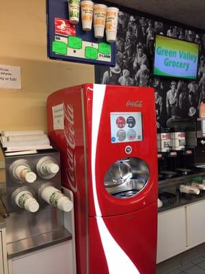 Cool Coke machine.