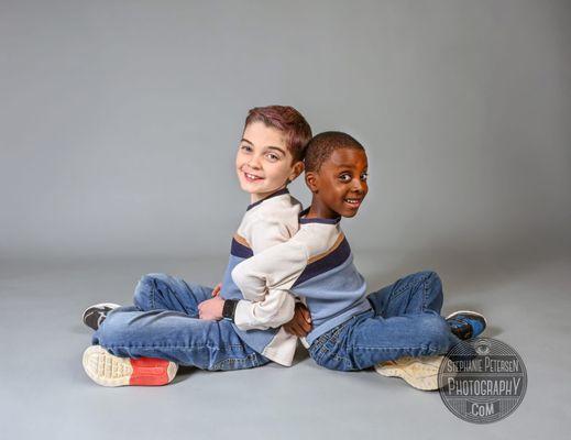 Siblings Brothers Studio Portrait Session