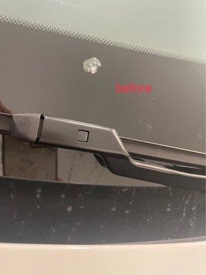 windshield rock chip