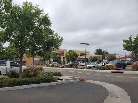 Parking lot with Grocery Outlet and Michael's