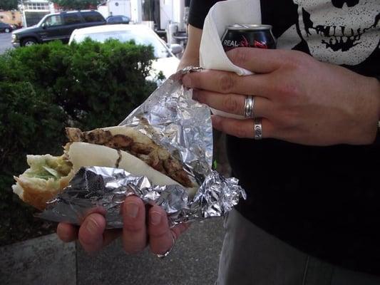 mmmmmmm I was so hungry and this looked so good, I did take that bite before the picture was taken