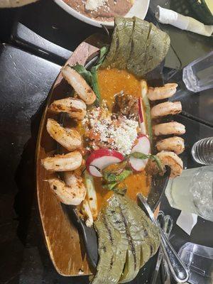 Cazuela Sarten de Maracas Combo Shrimp and steak