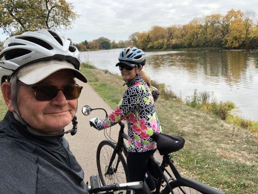 The trail follows vast expanses of the Raisin River just west of the City of Monroe.