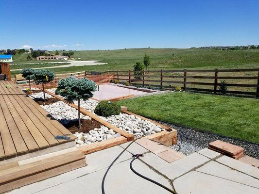 Michael's finished product backyard. Erie, Colorado