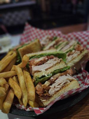 Turkey club sandwich