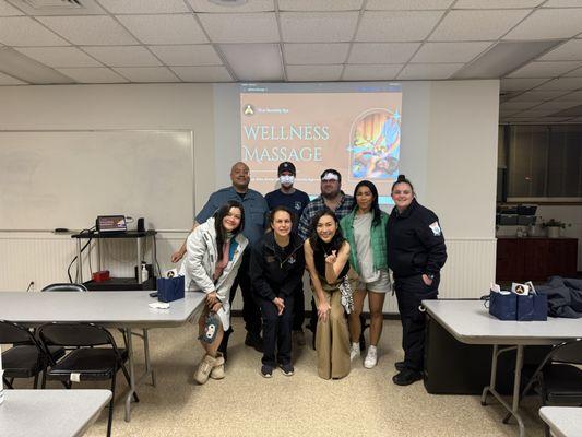Wellness massage training workshop for Stamford EMS