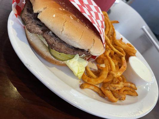 BACON BURGER Curly Fries