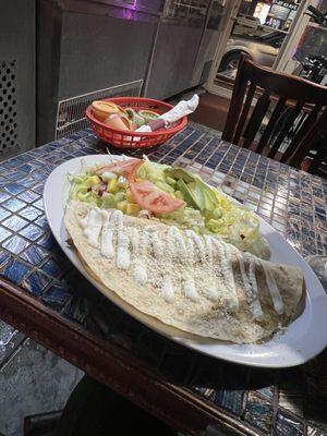 Beef 2 Quesadillas with salad