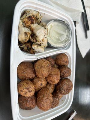 Kids plate with potatoes