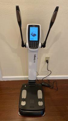 An InBody scan is a non-invasive body composition analysis that provides detailed info about your body's muscle, fat, and water distribution