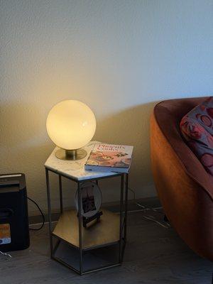 Mitchel table lamp look at that glow