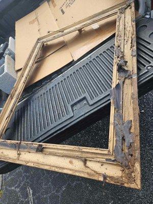 This is how bad the termites ate through the box