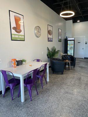 Additional seating and decor