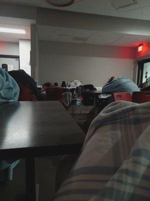 There's your blankets you get.. if your lucky you get a pillow too.