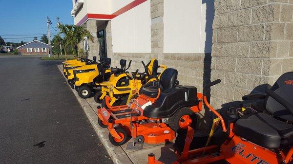 Lots of riding lawn machines available