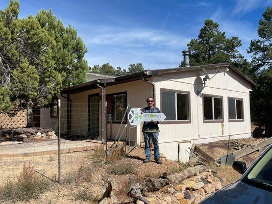 Our Prescott seller holding the SOLD key! We purchased their home as-is, fast and hassle-free.