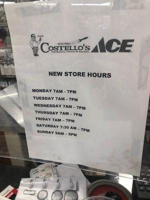 Store hours