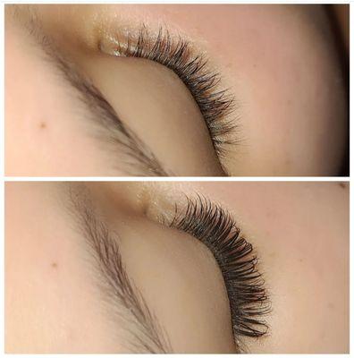 Before and After Classic Eyelash Extension Set